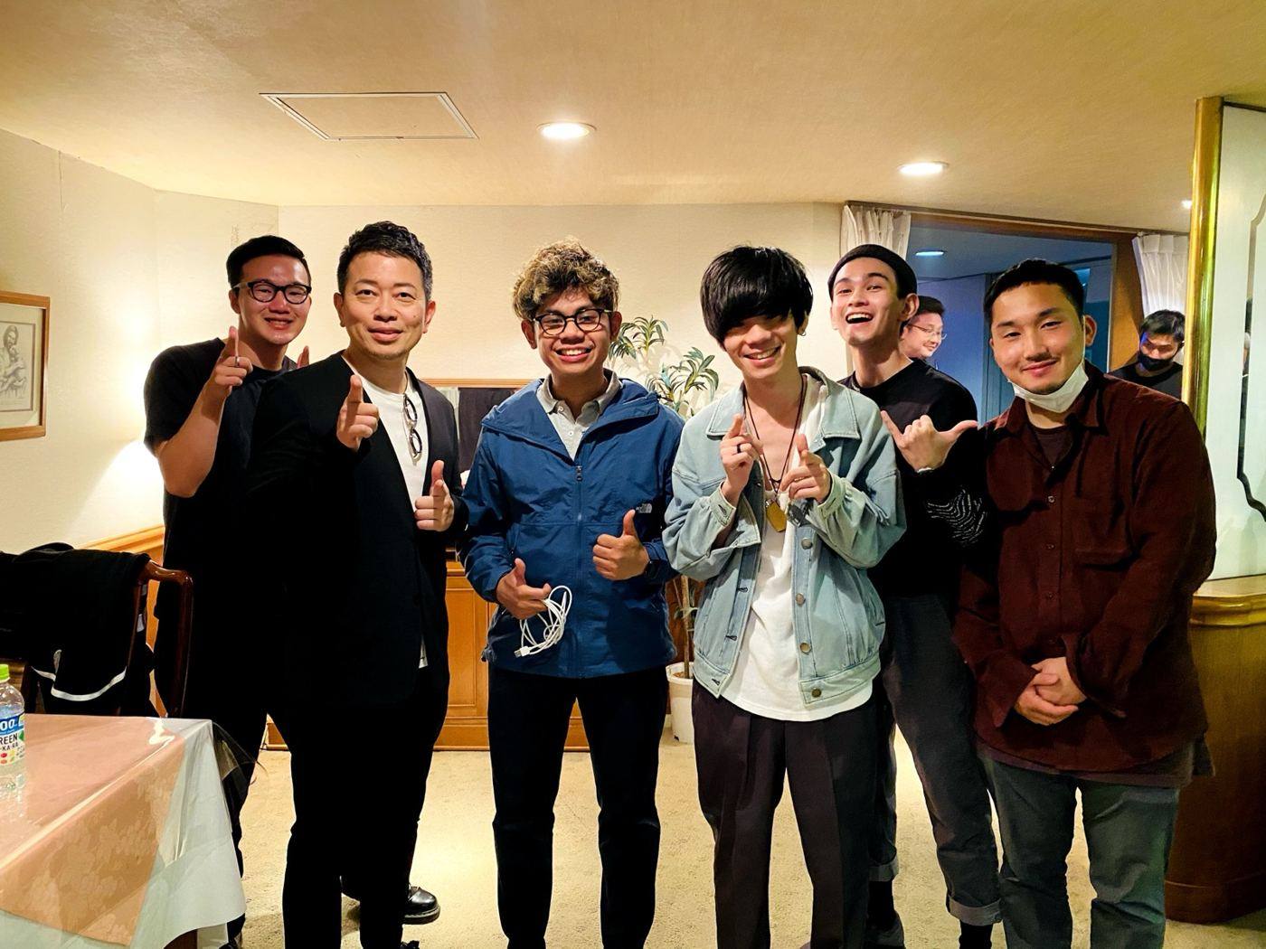 With the crew of a music video starring Hiroyuki Miyasako