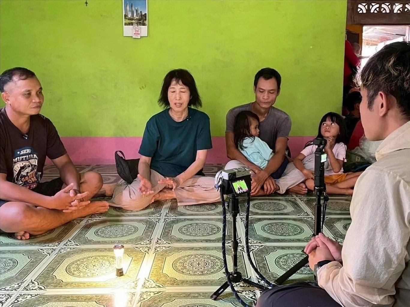 Interviewing a missionary in Indonesia