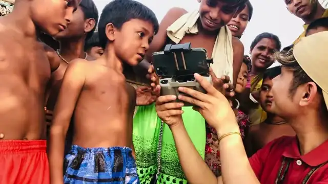 Bangladesh, with local residents