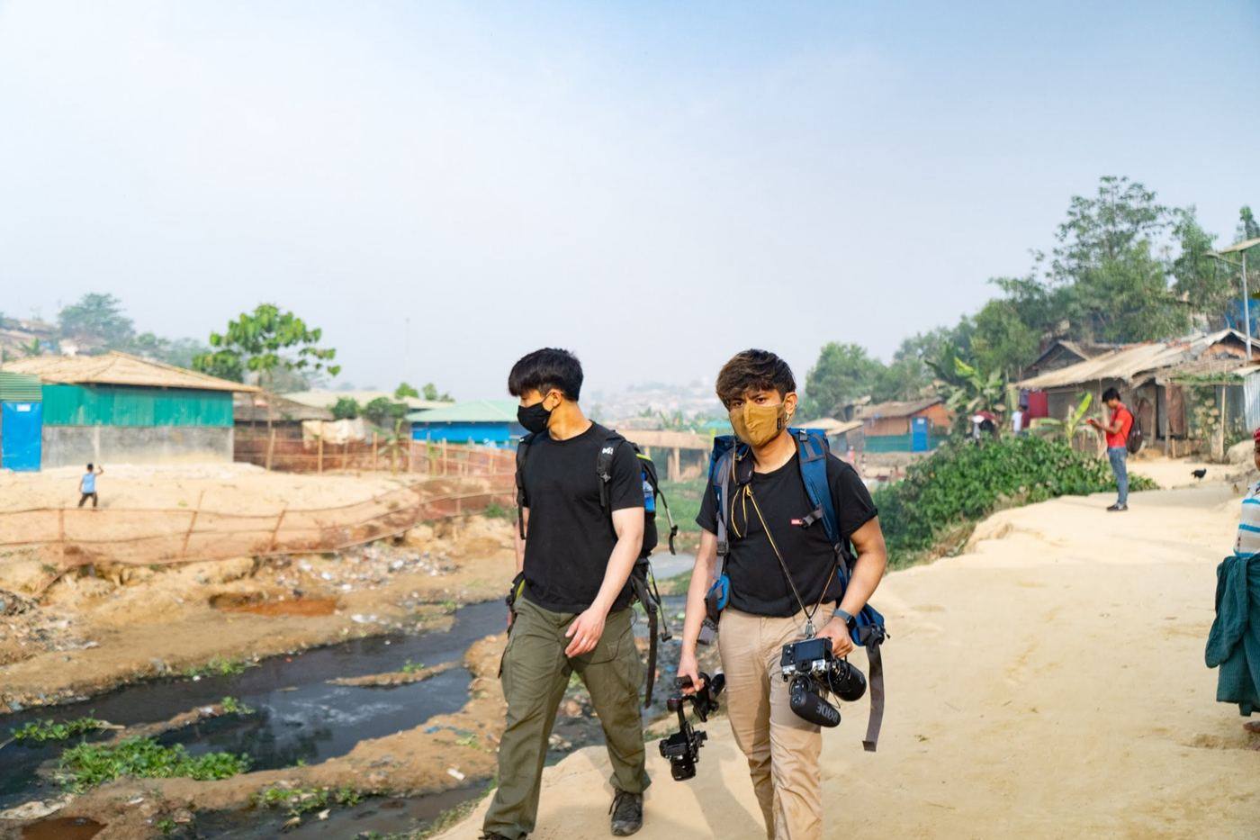 In a Rohingya refugee camp