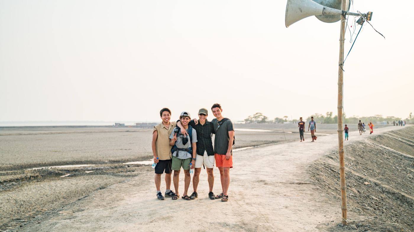 With the friends I traveled with