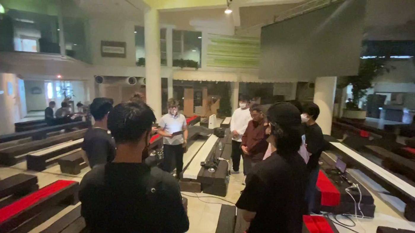 On set as a director