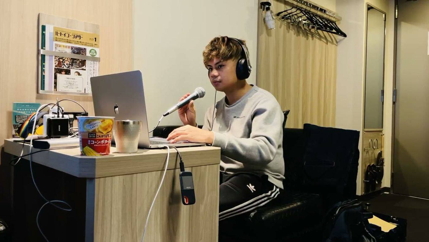 Editing in a hotel room over the New Year holidays