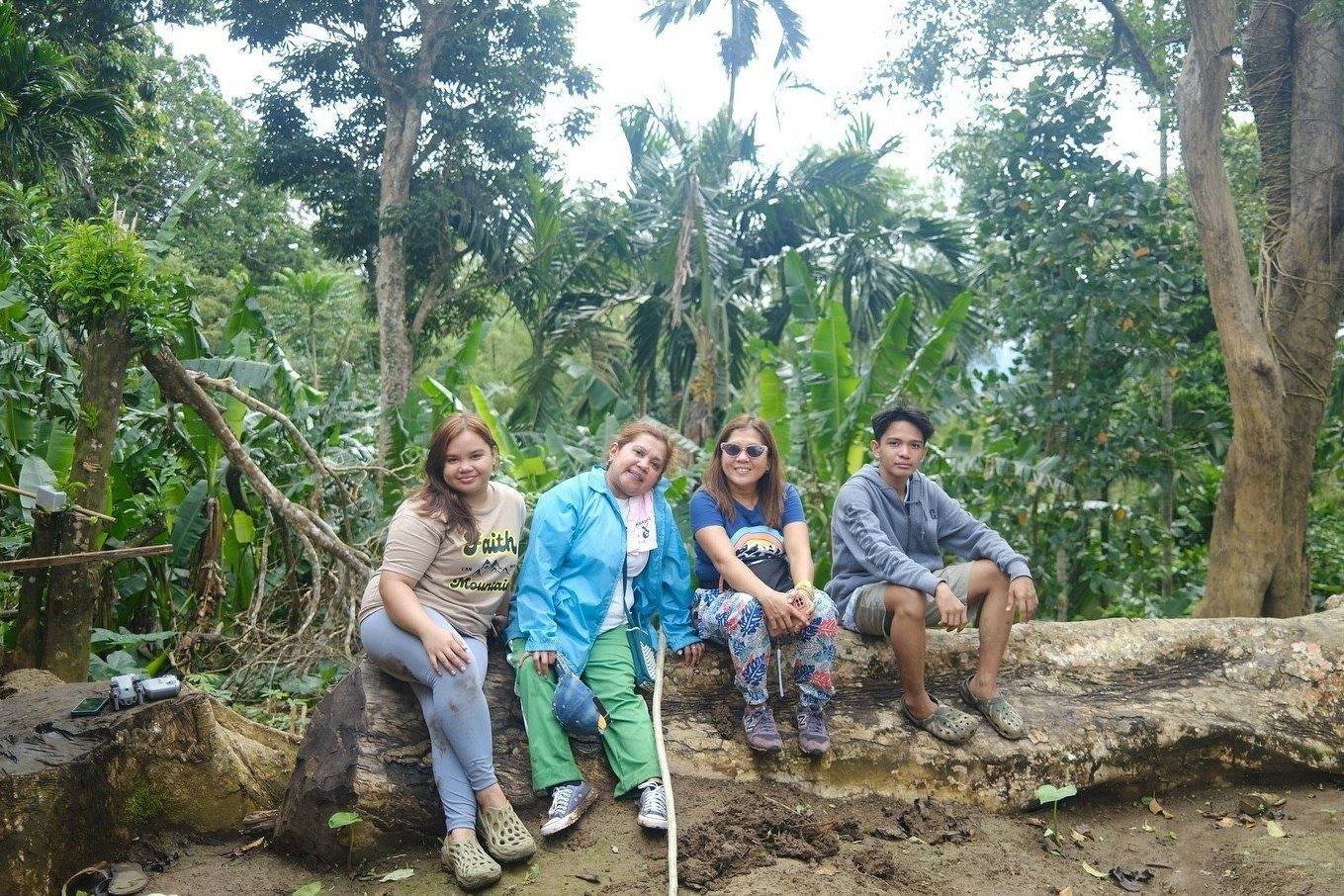 With relatives